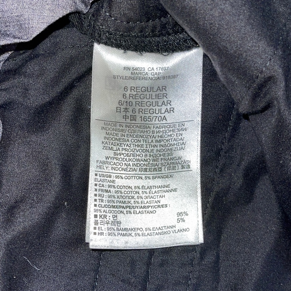 GAP Women’s Black True Straight Trousers Size 6R - Picture 2 of 5